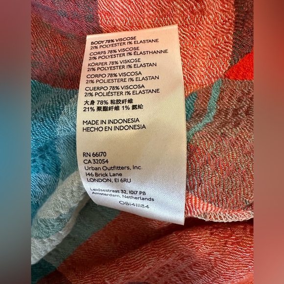 Anthropologie Pilcro Breezy Buffalo Plaid Button Up Multicolor Shirt Womens XS - Picture 2 of 5